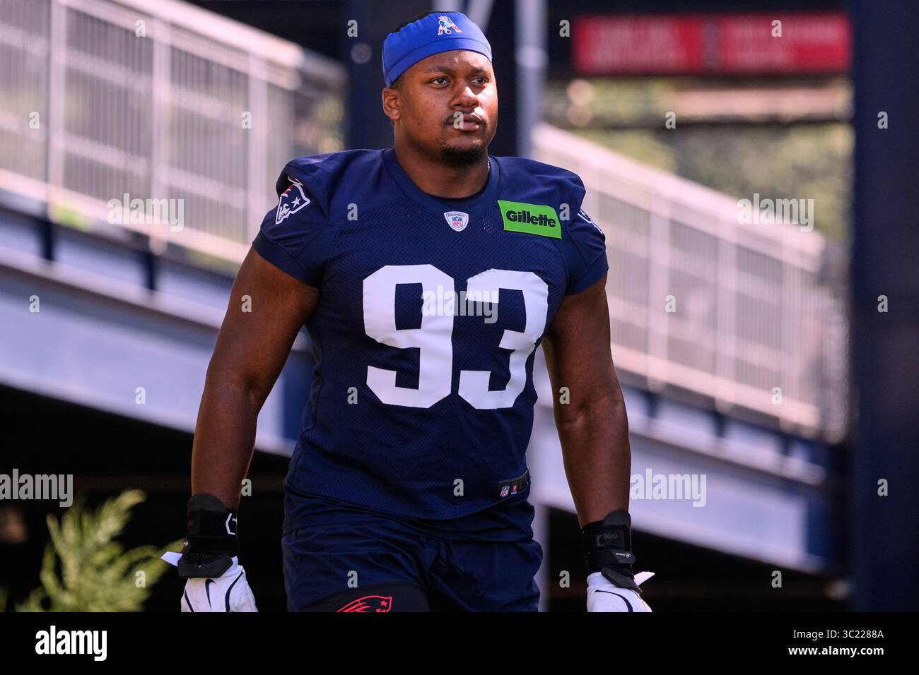 New England Patriots defensive tackle Jahvaree Ritzie (93) at the team ...