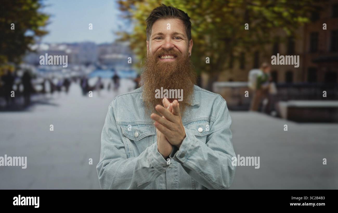 Man clapping hands on busy hi-res stock photography and images - Alamy