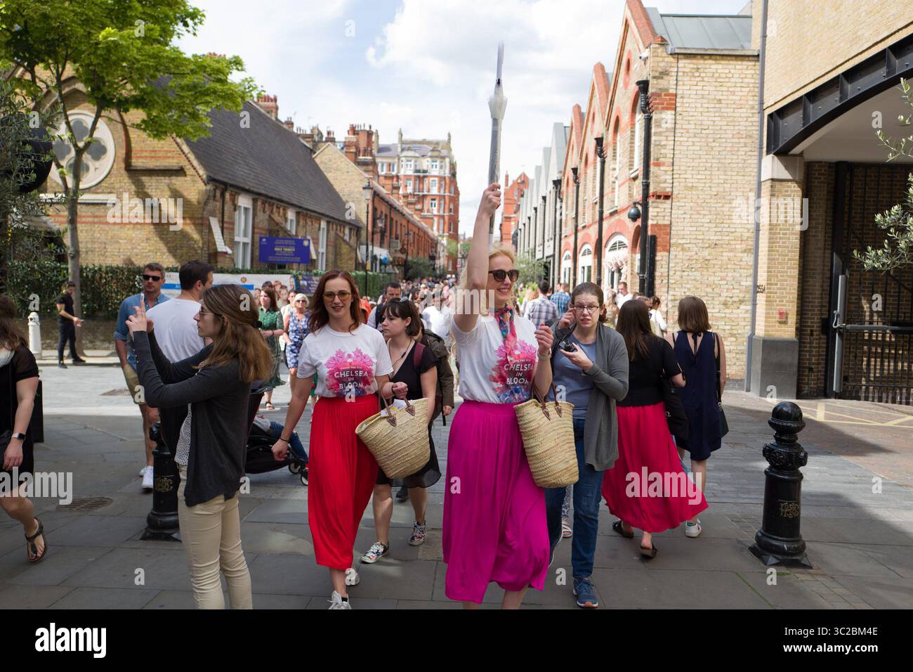 May 25, 2019 - London, UK - Chelsea in Bloom is the annual floral art show which coincides with RHS Chelsea Flower Show. This year from 20â€“25 May, Chelseaâ€™s best retailers, restaurants and hotels compete against one another to win the much-coveted awards for the best floral displays. For the first time, Cadogan was working alongside charity partner Plastic Oceans UK, whose vision is to end plastic pollution. Each participant interpreted the Under the Sea theme in their own unique way to compete for the annual coveted awards, and this yearâ€™s winners are: Best Floral Display: Hackett, High Stock Photo