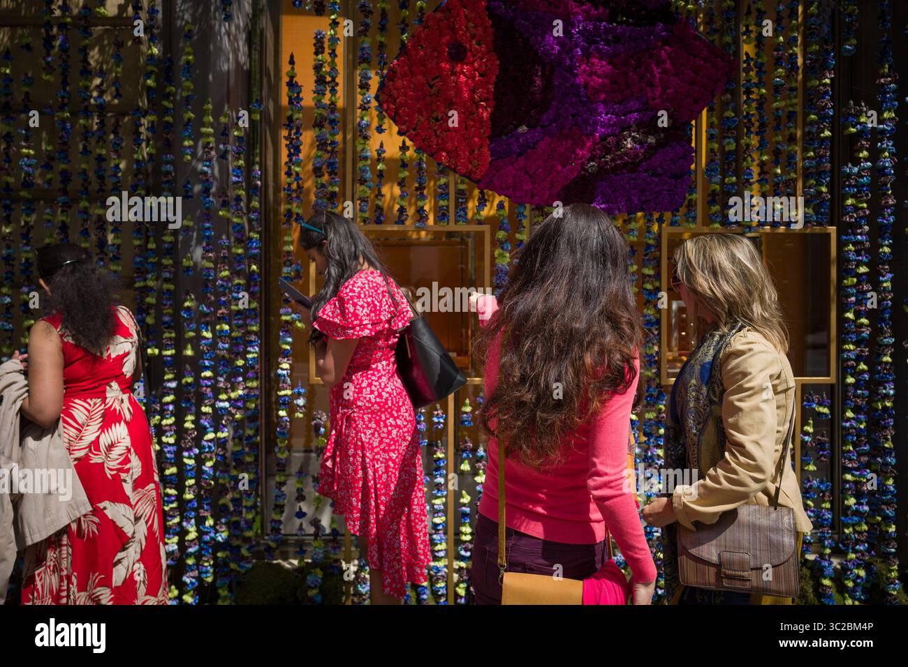 May 25, 2019 - London, UK - Chelsea in Bloom is the annual floral art show which coincides with RHS Chelsea Flower Show. This year from 20â€“25 May, Chelseaâ€™s best retailers, restaurants and hotels compete against one another to win the much-coveted awards for the best floral displays. For the first time, Cadogan was working alongside charity partner Plastic Oceans UK, whose vision is to end plastic pollution. Each participant interpreted the Under the Sea theme in their own unique way to compete for the annual coveted awards, and this yearâ€™s winners are: Best Floral Display: Hackett, High Stock Photo