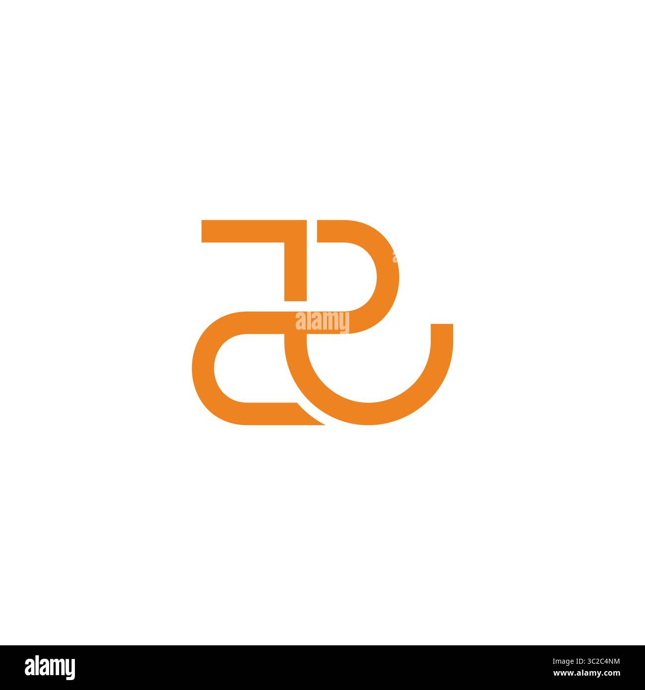 letter ae simple curves linked geometric logo vector Stock Vector