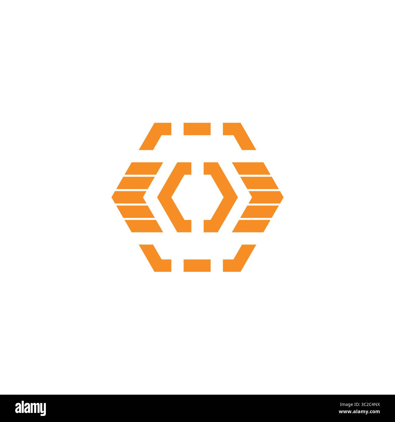 honey comb modern haxagonal stripes lines logo vector Stock Vector