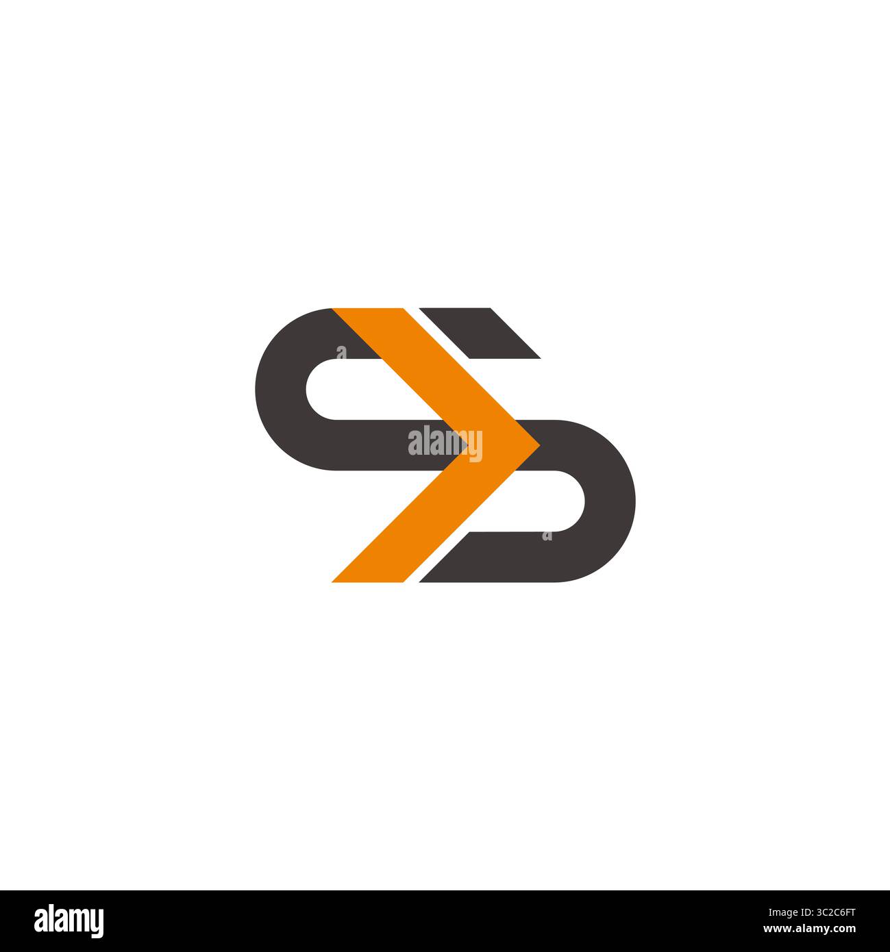 letter s road path arrow simple colorful logo vector Stock Vector