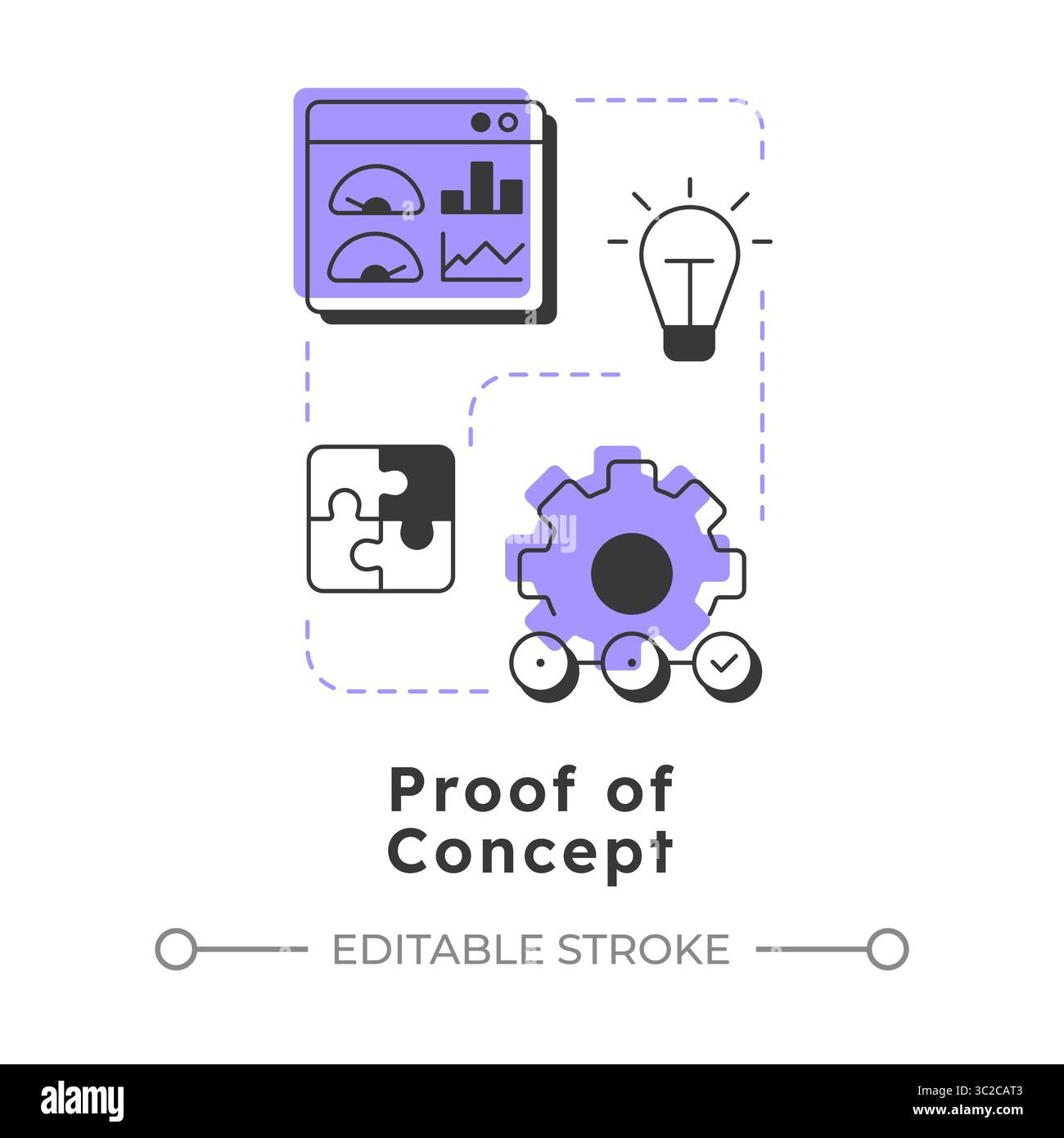Proof of concept modern linear concept icon Stock Vector Image & Art ...