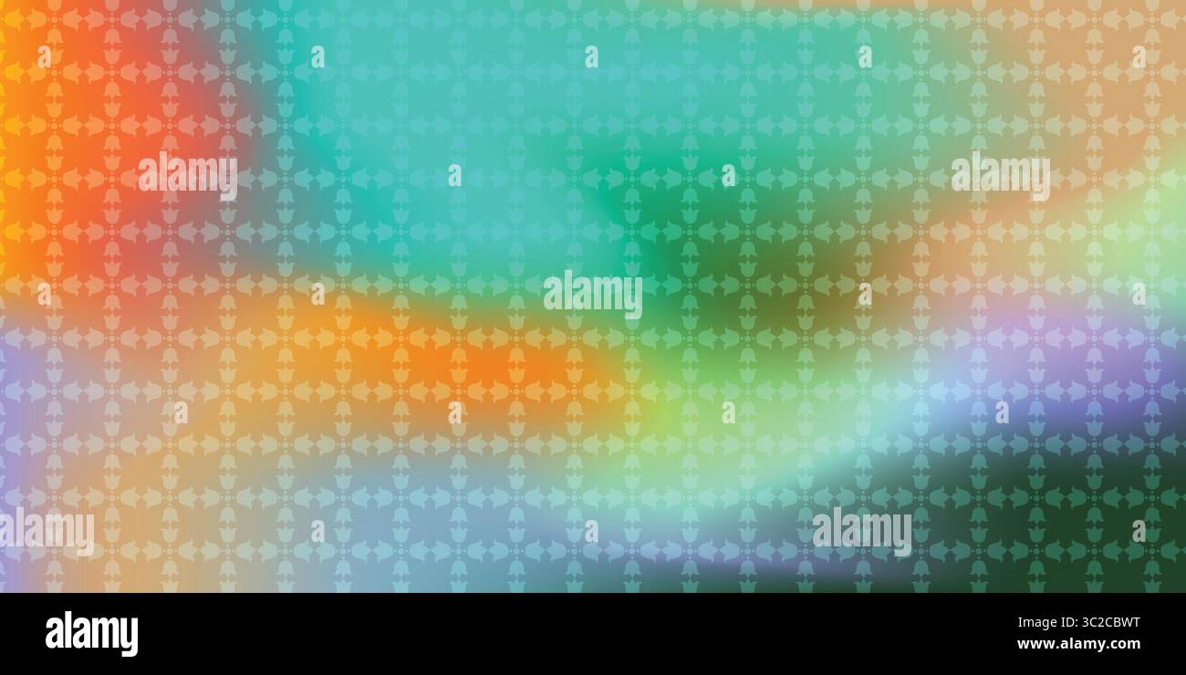 Gradient background with repeating floral pattern abstract Stock Vector