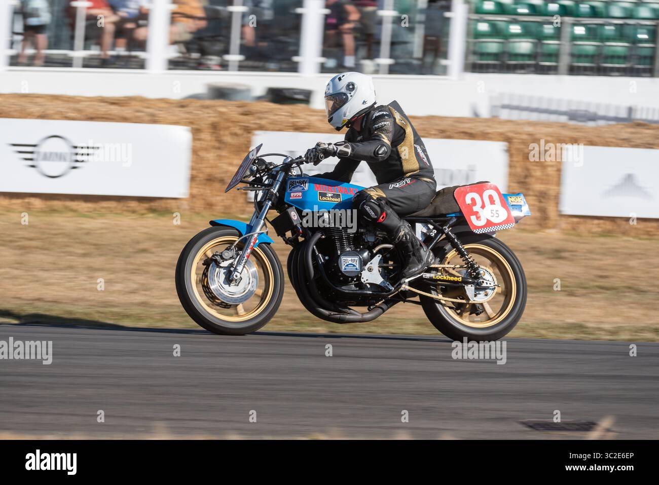 Moriwaki Monster motorcycle riding up the hillclimb track at the ...