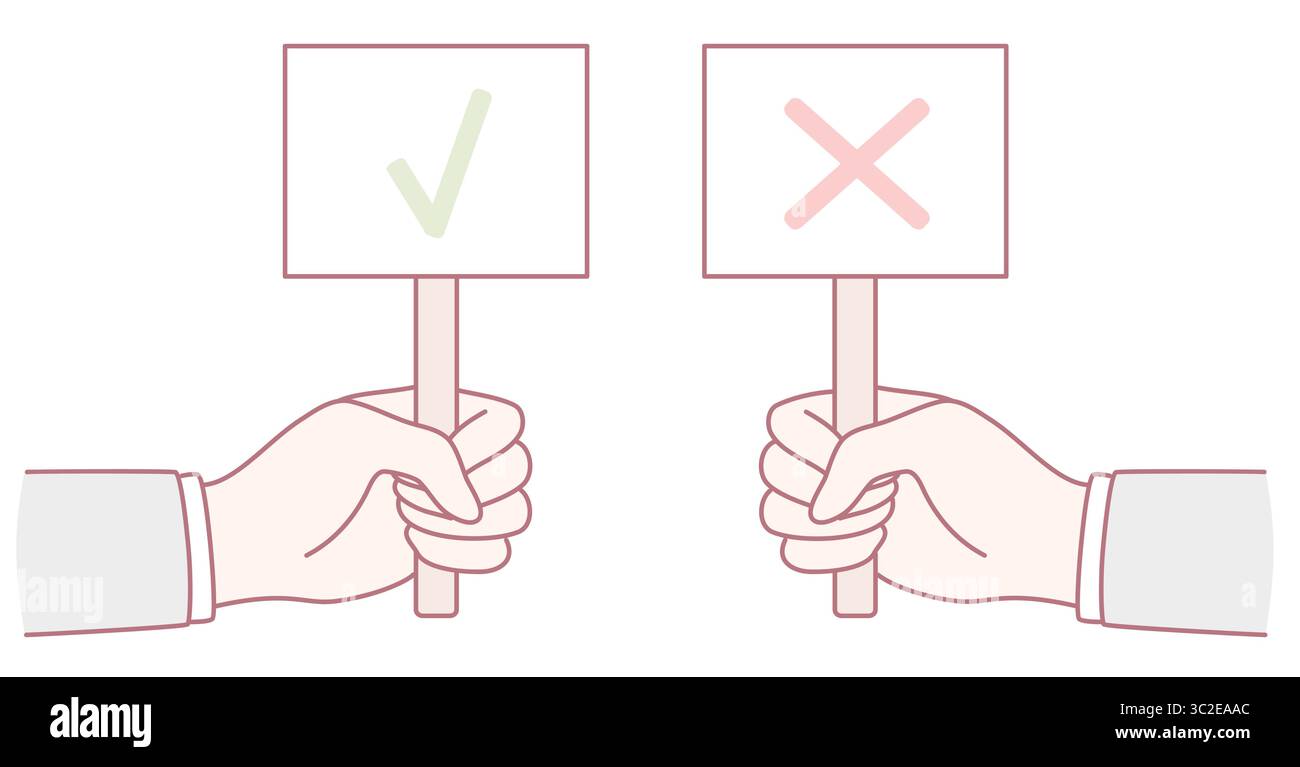 Making Check Image An illustration depicting both check and cross signs, aiding in ...