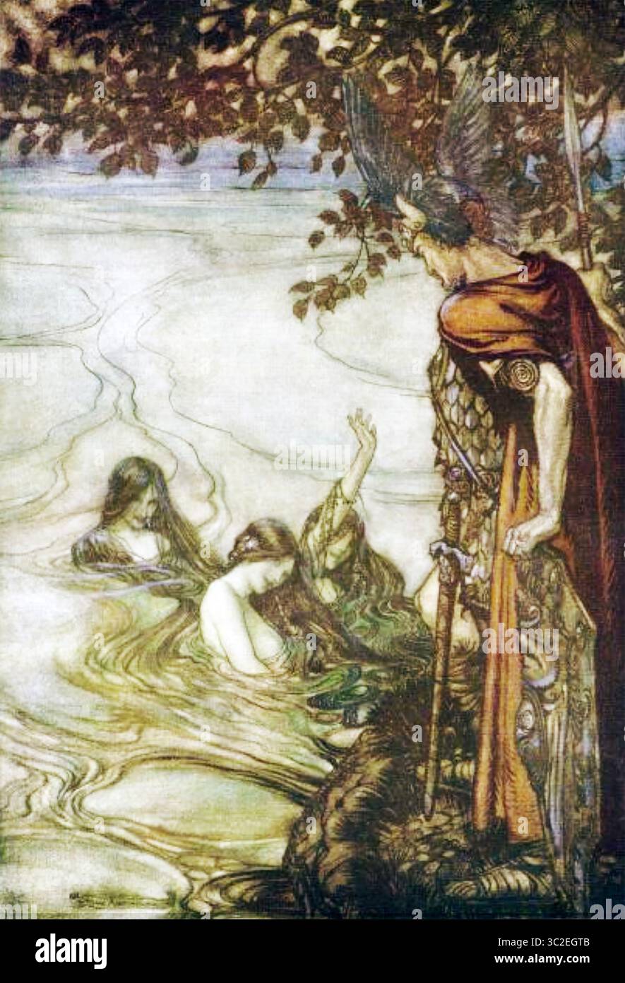 ARTHUR RACKHAM 1867-1939) English book illustrator. The Rhinemaidens ...