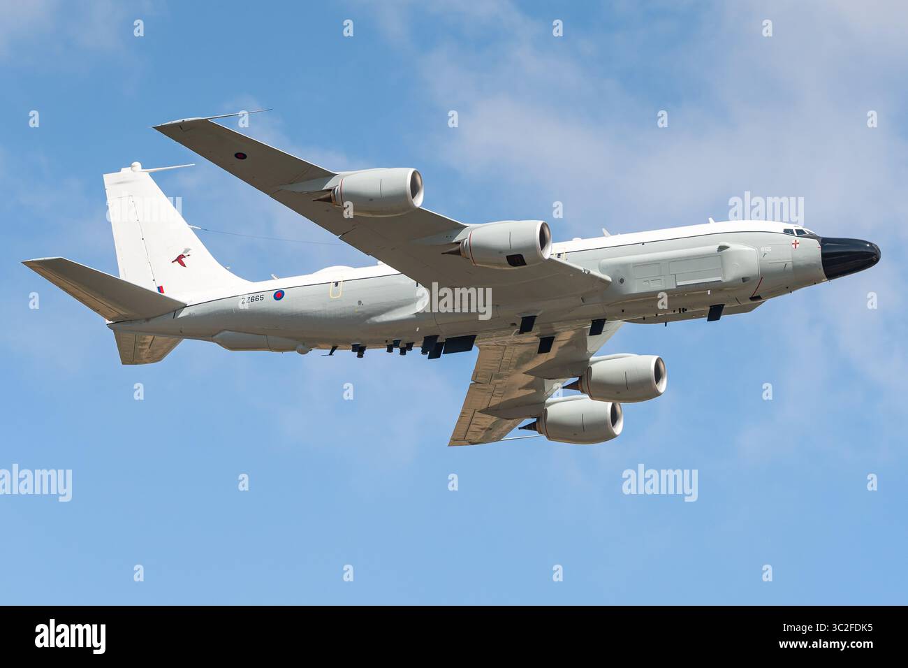 The Boeing RC-135 reconnaissance aircraft of the United States Air Force. Stock Photo
