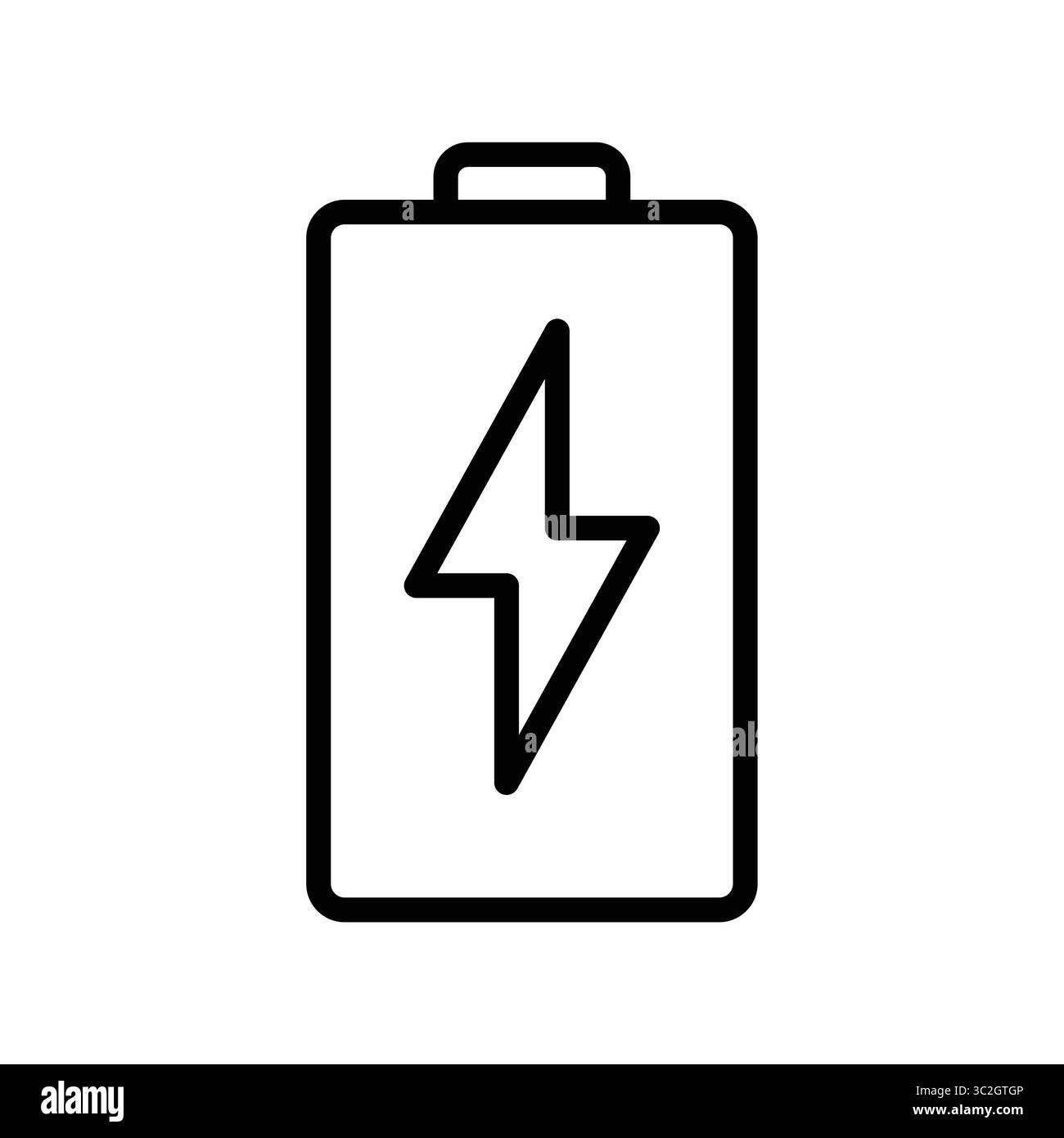 This image features a simple battery icon with a charging symbol ...