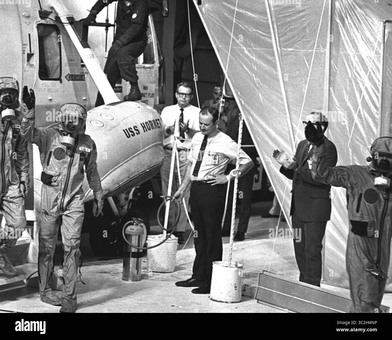 Jul 24, 1969 - Florida, U.S. - Donned in biological isolation garments ...