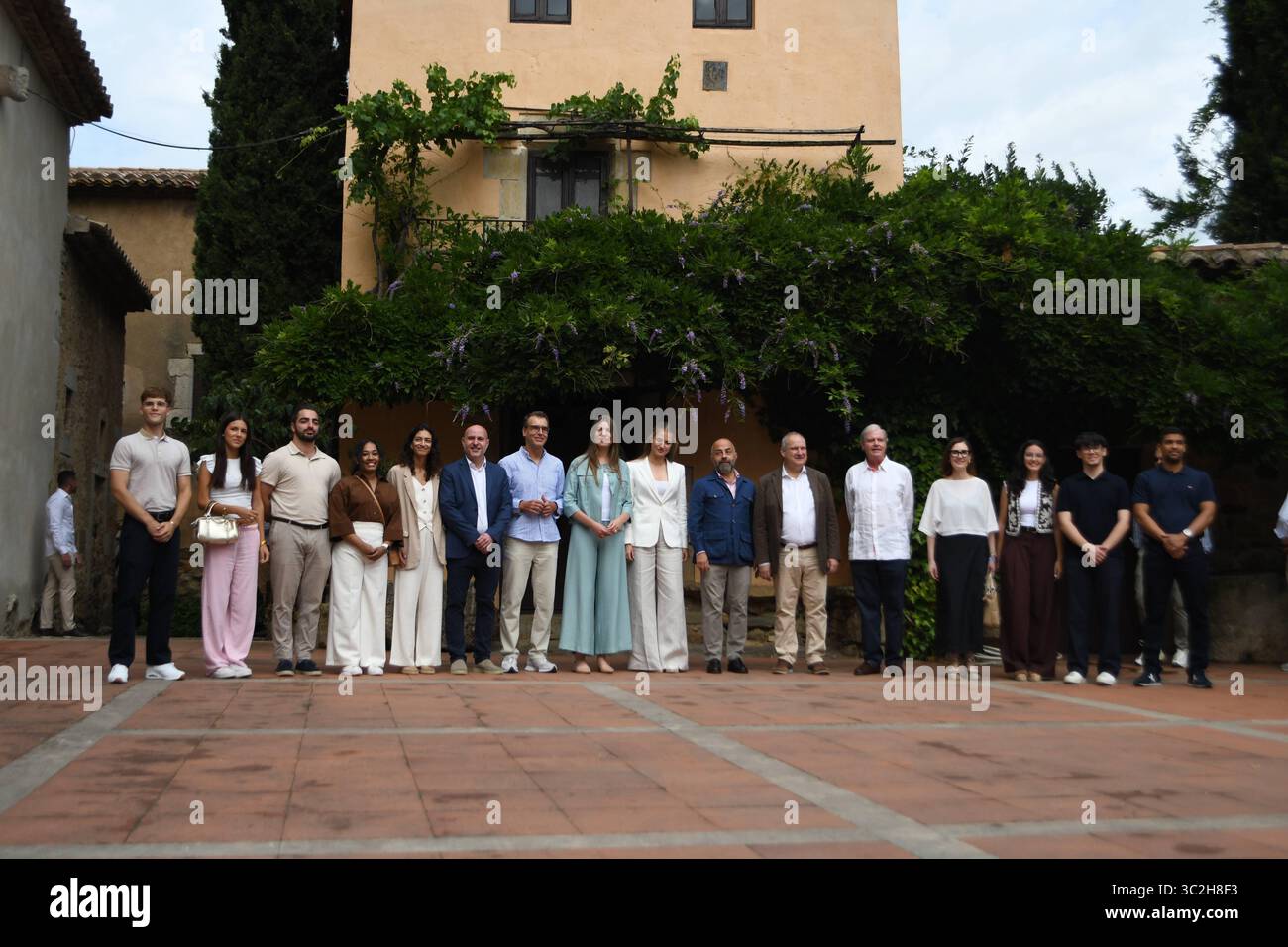 Princess Leonor de Borbon and Sofia de Borbon during a visit to Sant ...