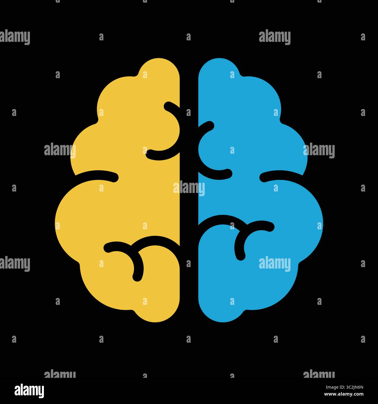 human brains showcase technology and Artificial intelligence Stock Vector