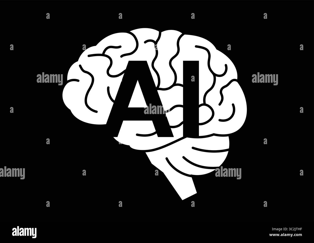 Artificial intelligence brain concept icon Stock Vector Image & Art - Alamy