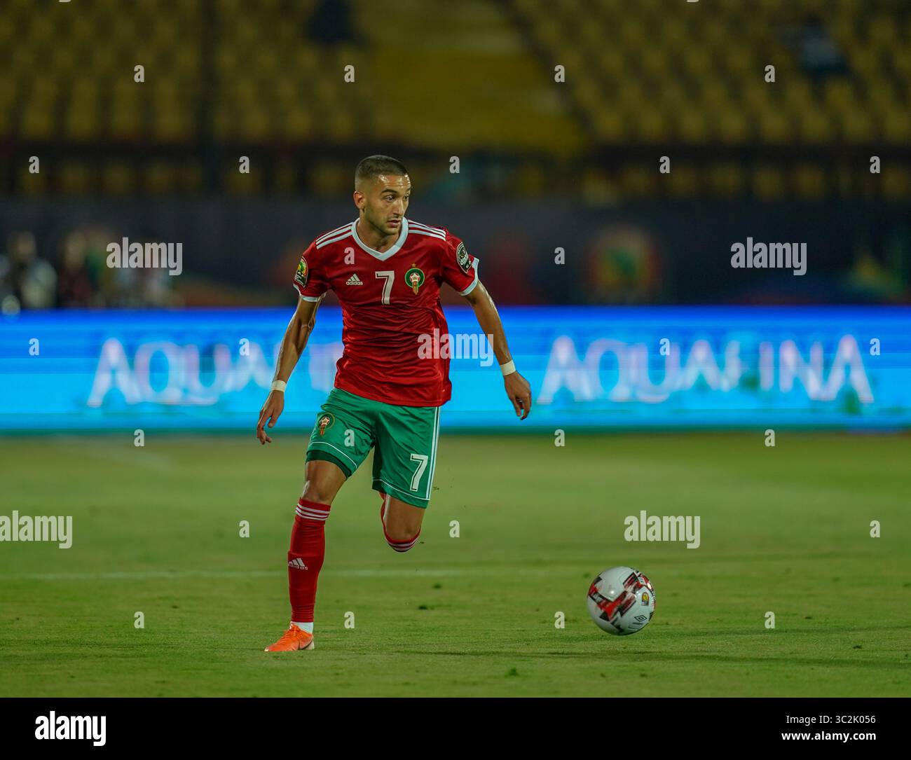 June 28, 2019: Hakim Ziyach of Morocco during the 2019 African Cup of Nations match between Morocco and Ivory Coast at the CÃ´te d'Ivoire in Cairo, Egypt. Ulrik Pedersen/CSM.(Credit Image: &copy; Ulrik Pedersen/CSM via ZUMA Wire) Stock Photo