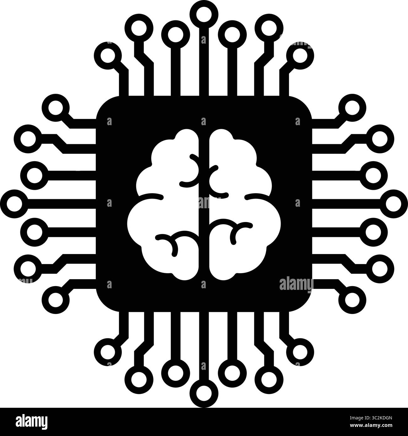 Human brain theme icon hi-res stock photography and images - Alamy