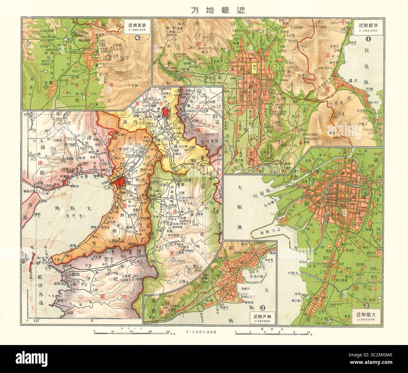 Map of japan 1920s hi-res stock photography and images - Alamy