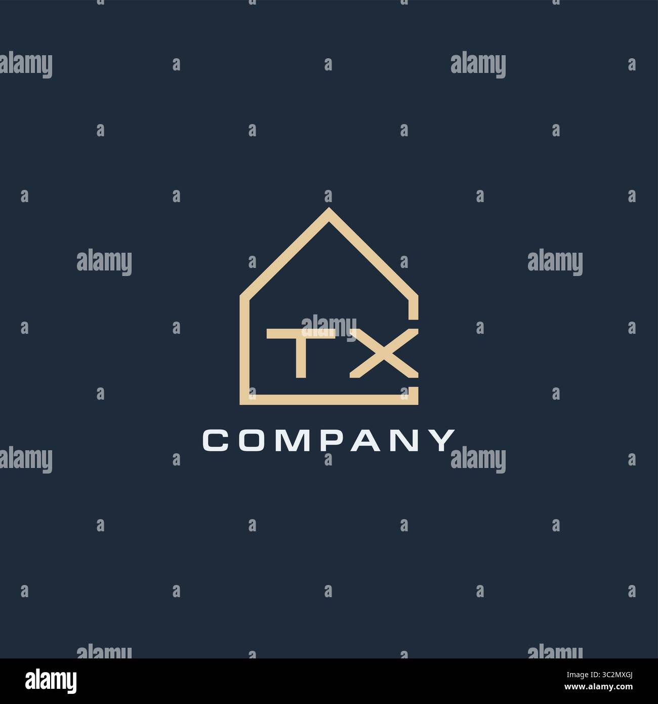 Tx Initial Initial letter TX real estate logo with simple roof style design ideas ...