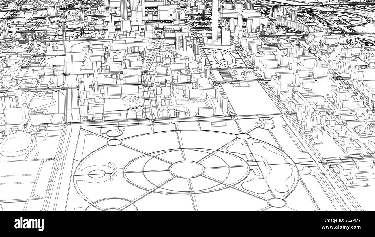 Intricate Urban Blueprint Stock Vector Image & Art - Alamy