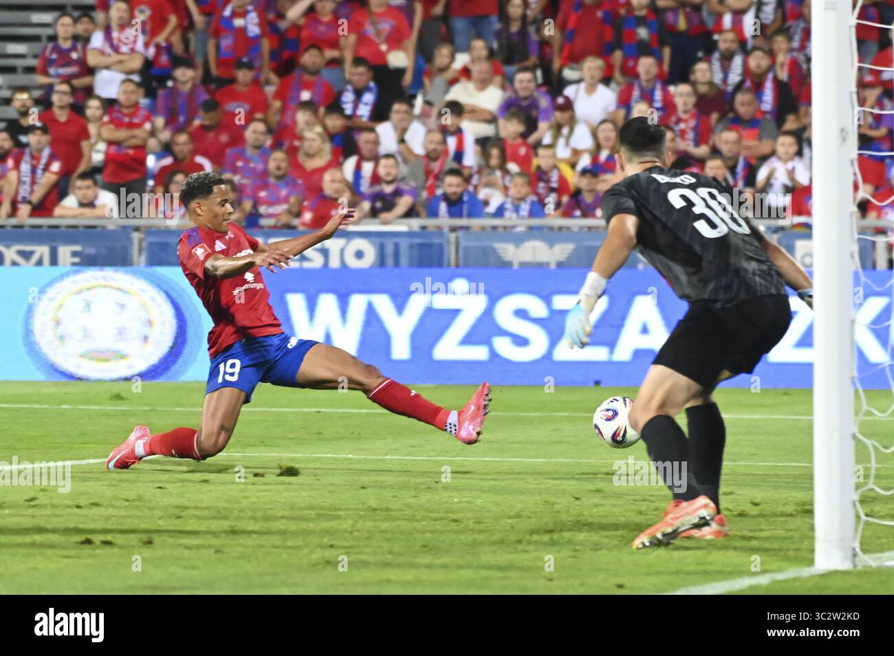 Michael Ameyaw and Lubomir Belko during match of the second qualifying ...