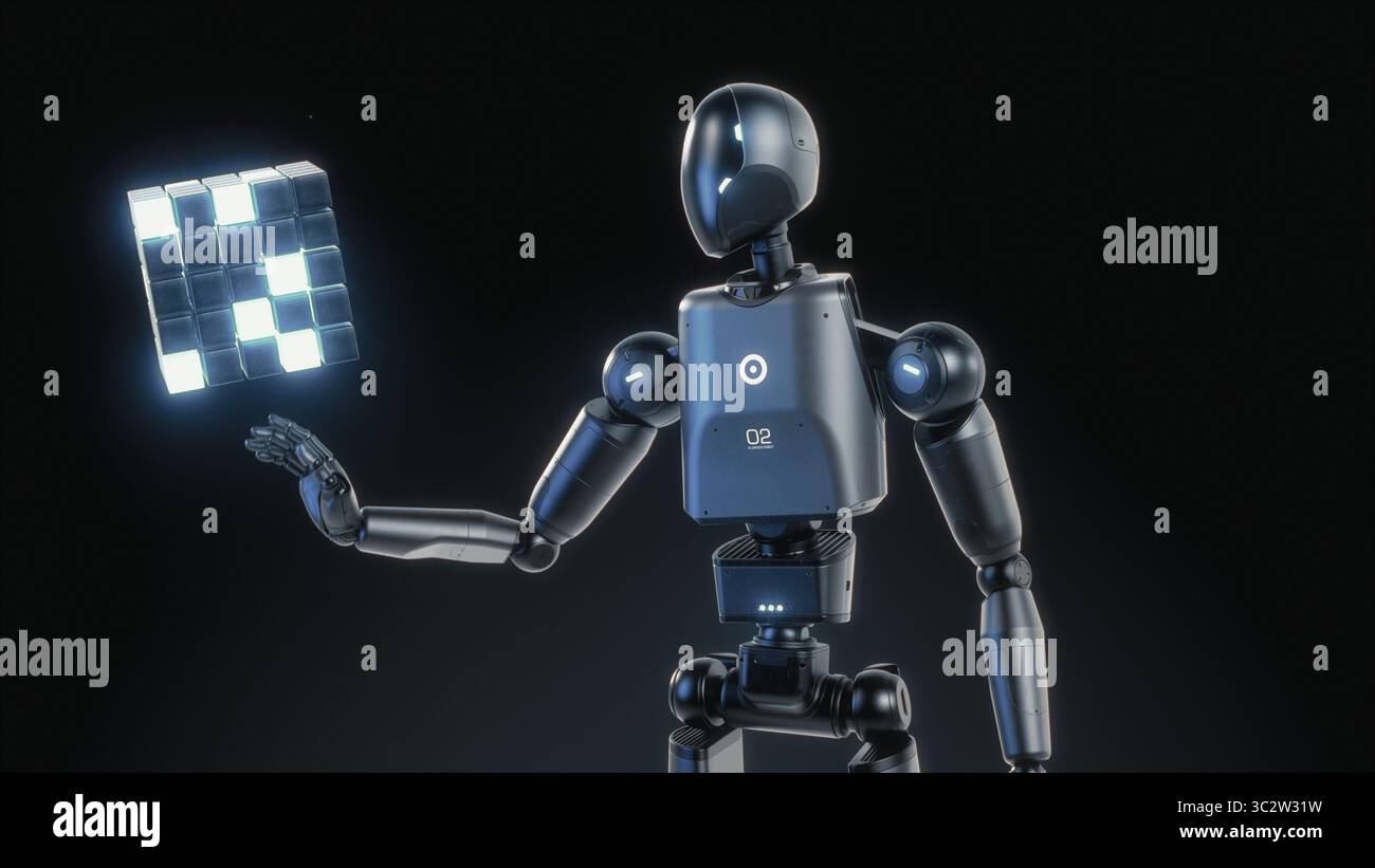 Visualization of High-Tech Humanoid Robot Interacting with Levitating ...