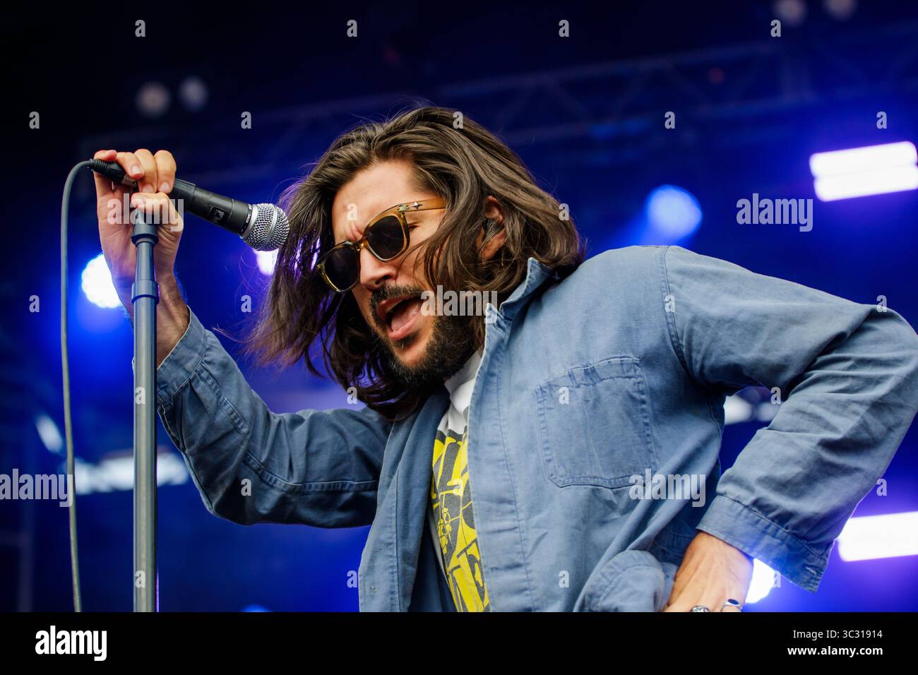 Edmonton, Canada. 23rd July, 2025. Charlie Kerr of Hotel Mira opens for ...