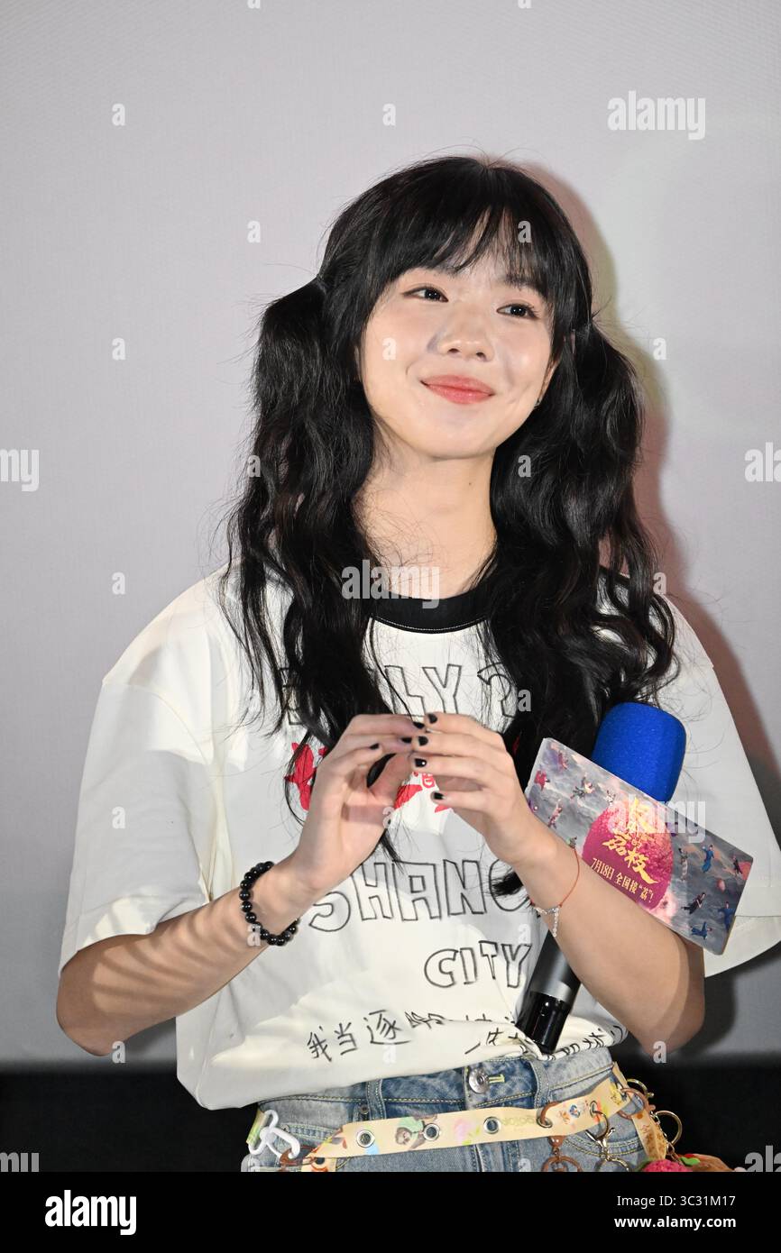 Chinese actress and singer Zhuang Dafei attends an activity in Shanghai ...