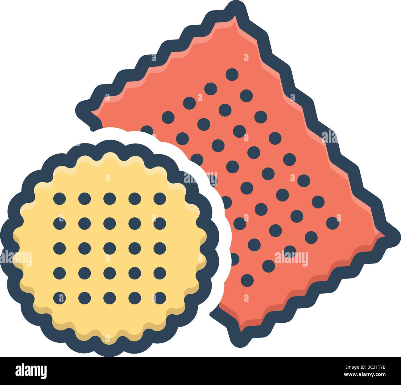Icon for biscuit, cracker Stock Vector