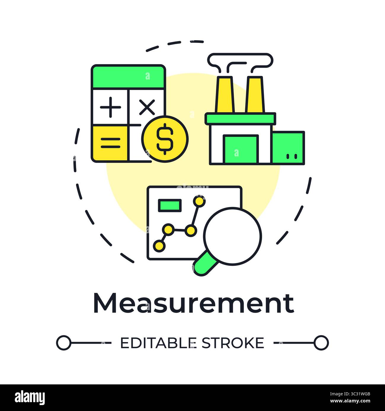 Measurement multi color concept icon Stock Vector