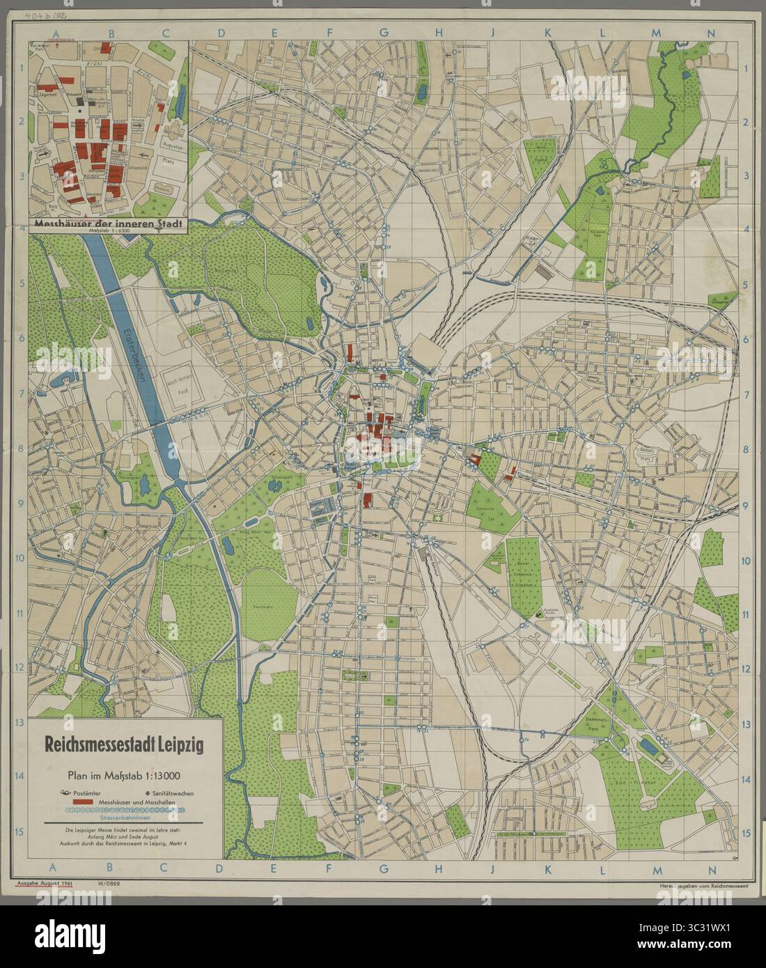 地図・旅行ガイド Leipzig Stadtplan ca. 1:15000 Leipzig tourist attractions map - Ontheworldmap.com