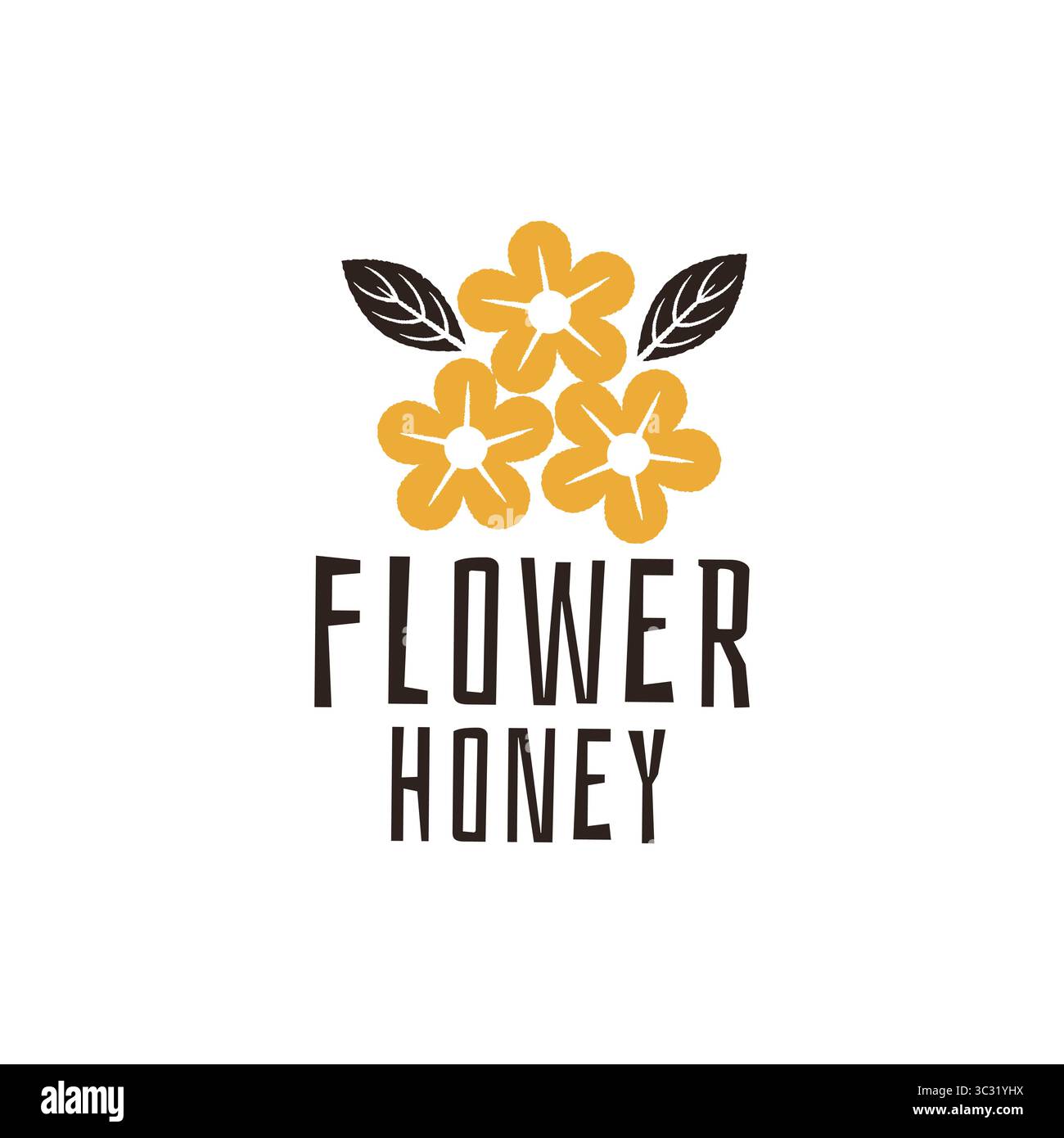 Flower Honey Logo Stock Vector Image Art Alamy