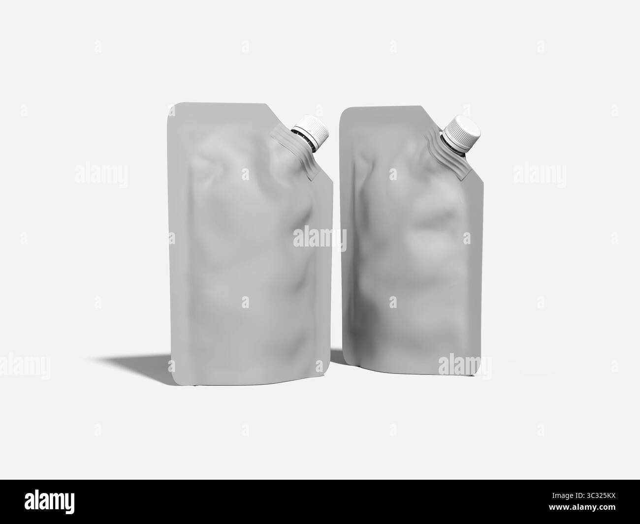 Stand Up Spout Pouch Mockup Stock Photo