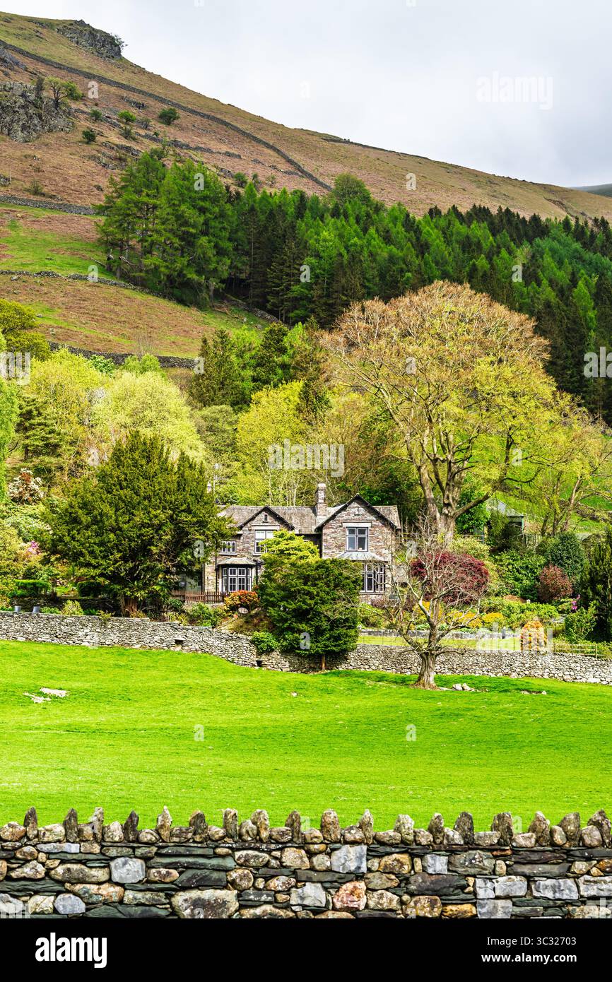 Grasmere Lake, Grasmere, Ambleside, Lake District, Westmorland, Cumbria, England Stock Photo
