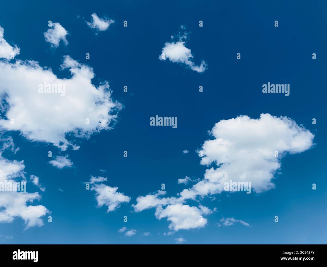 Beautiful bright blue sky fluffy white clouds hi-res stock photography ...