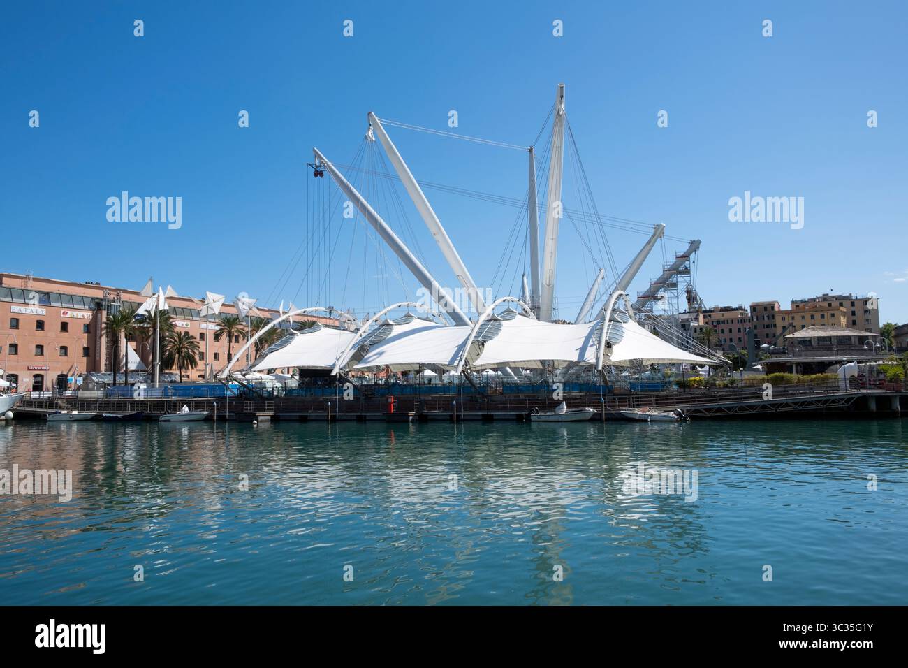 Piazza delle Feste, Genoa, Italy designed by Renzo Piano Stock Photo ...