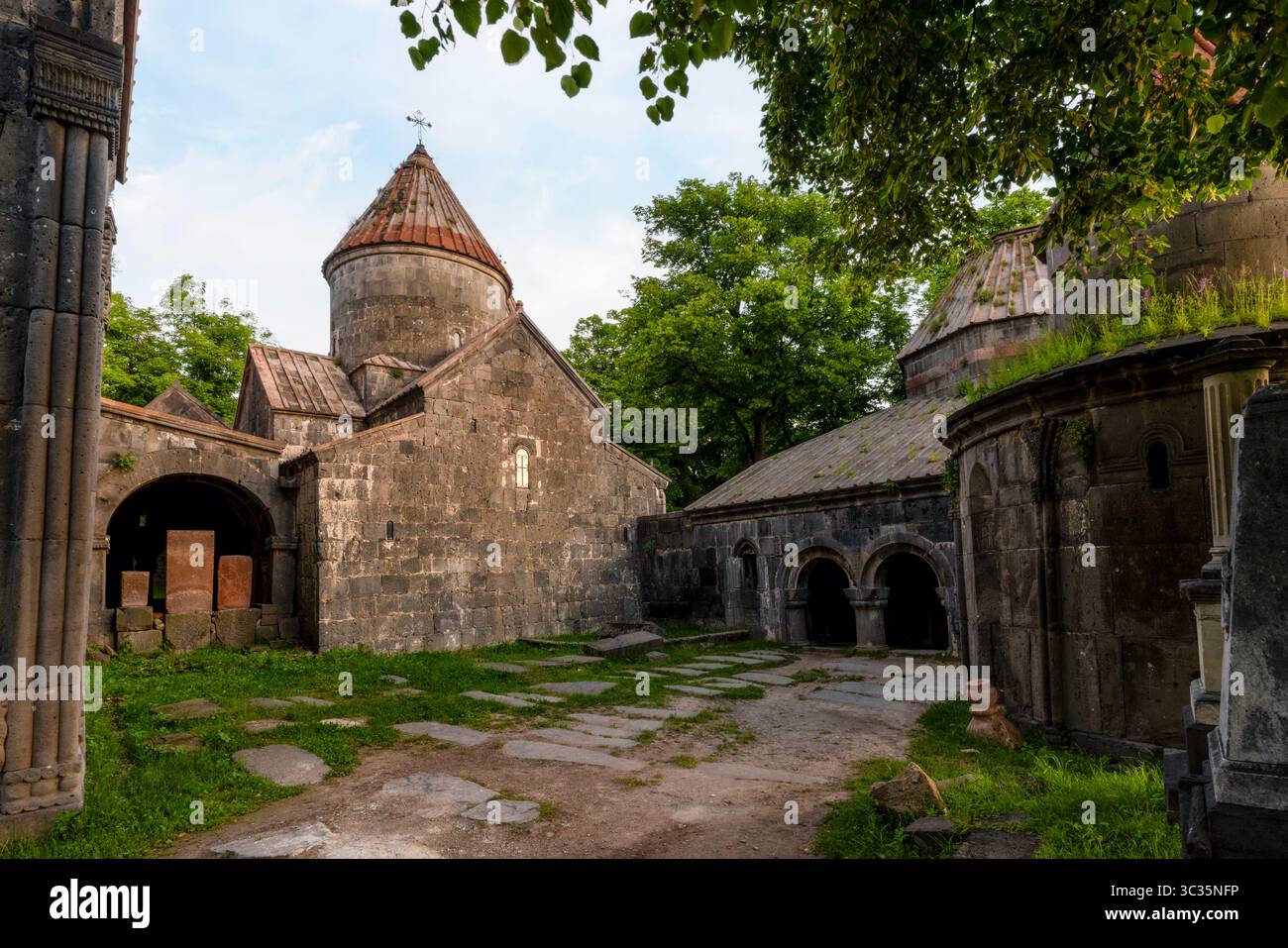Sanahin Monastery, a 10th-century UNESCO World Heritage Site in the Lori Province, showcases exceptional Armenian religious architecture and artistry. Stock Photo