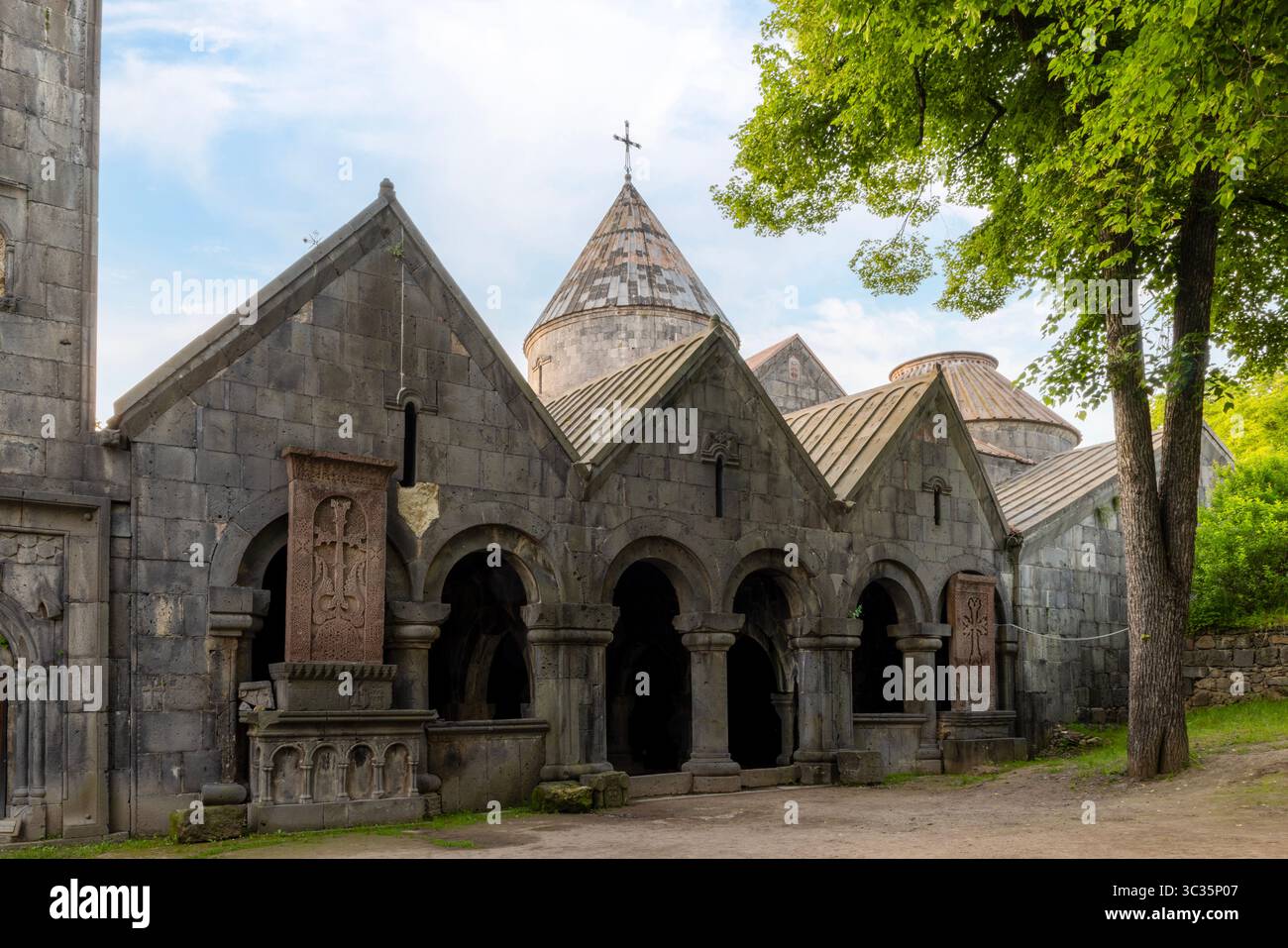 Sanahin Monastery, a 10th-century UNESCO World Heritage Site in the Lori Province, showcases exceptional Armenian religious architecture and artistry. Stock Photo
