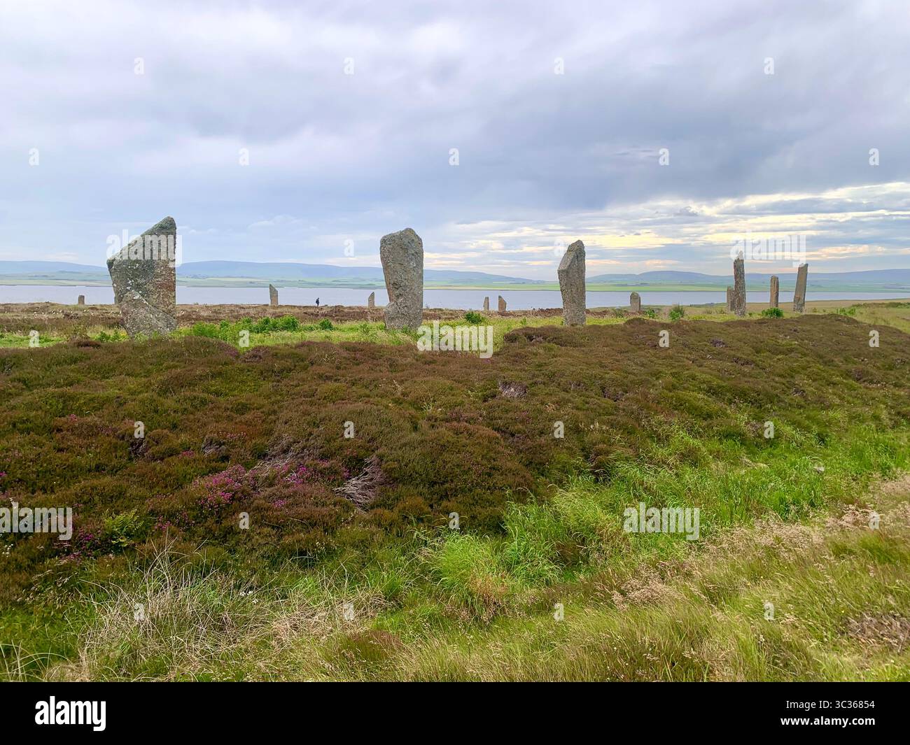 The Ring of Brodgar Orkneys Orkney Scotland stones ancient stone age people put lived old place stood looking look village  islands Hebrides Island - Smartphone Captured Stock Image