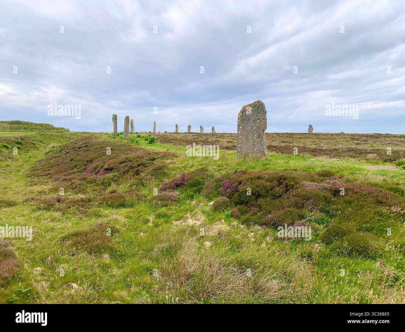 The Ring of Brodgar Orkneys Orkney Scotland stones ancient stone age people put lived old place stood looking look village  islands Hebrides Island - Smartphone Captured Stock Image