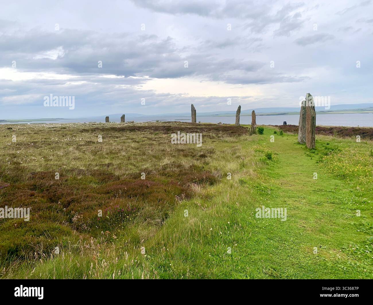 The Ring of Brodgar Orkneys Orkney Scotland stones ancient stone age people put lived old place stood looking look village  islands Hebrides Island - Smartphone Captured Stock Image