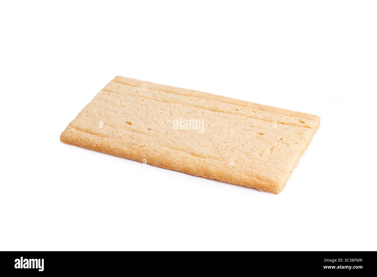 A rectangular rice cake isolated on a white background Stock Photo