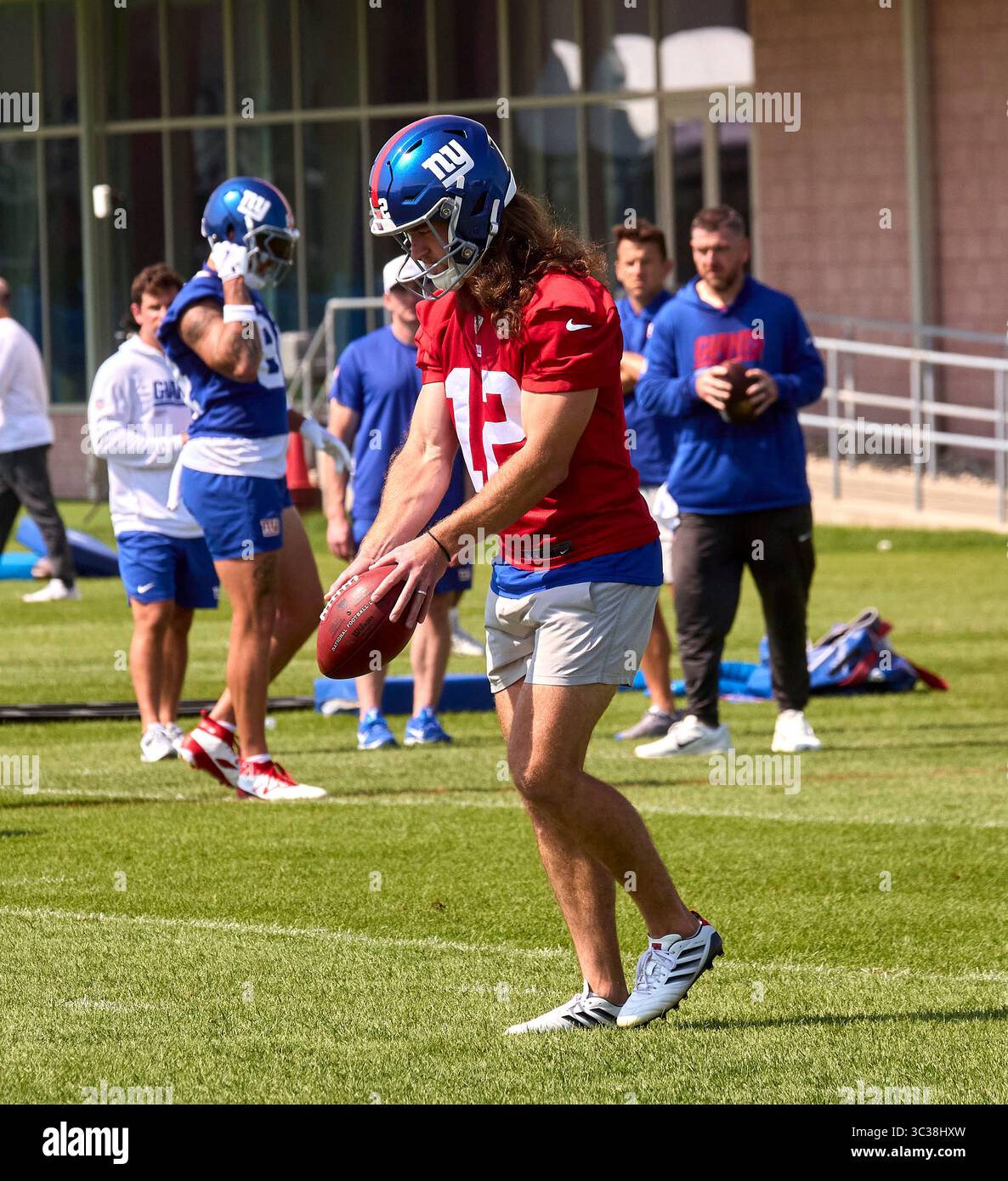 New York Giants punter Jamie Gillan (12) during training camp at the ...