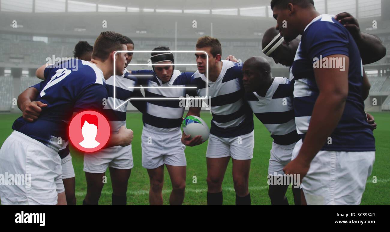 Huddling group eight athletes hi-res stock photography and images - Alamy