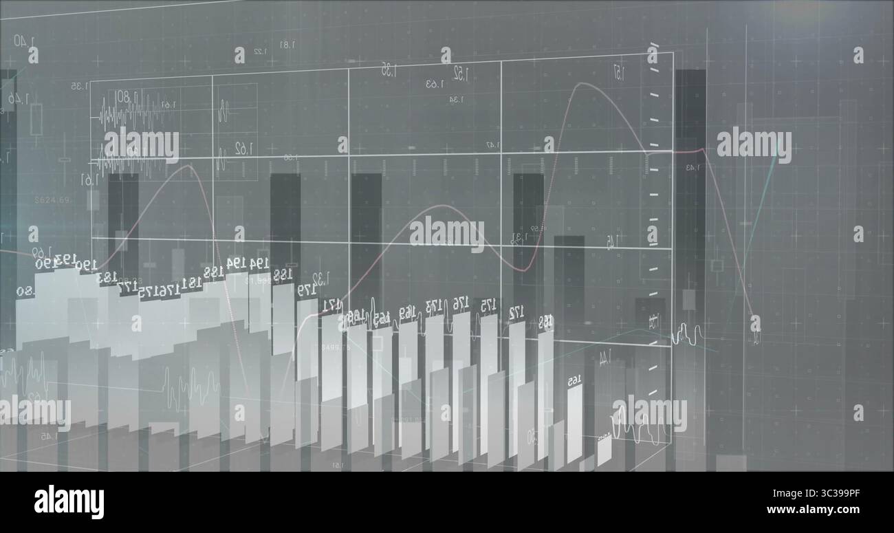 Translucent vertical bar charts curved hi-res stock photography and ...