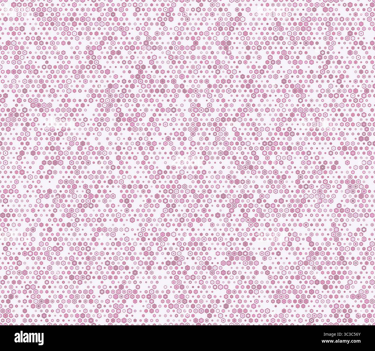 Abstract vector background. Multicolored geometric elements of varied size. Simple stacked hexagons pattern. Small hexagon shapes. Tileable pattern. Stock Vector