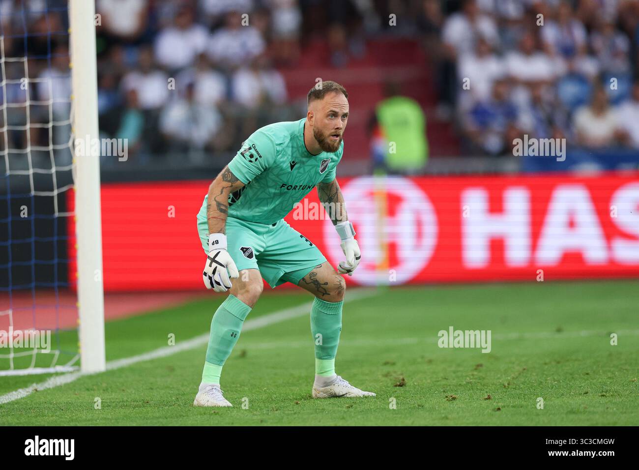 Dominik Holec of FC Banik Ostrava seen in action during the UEFA Europa ...