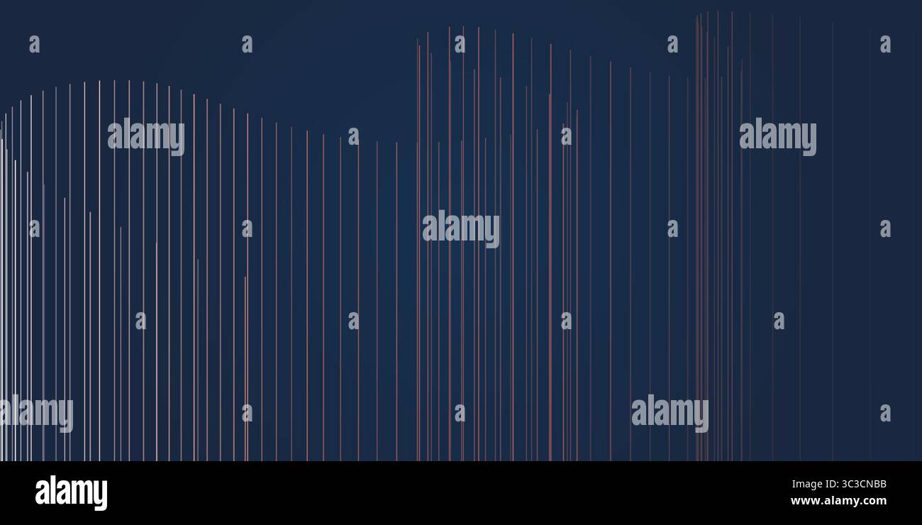 A sleek dark abstract background with colorful vertical wavy lines. The ...