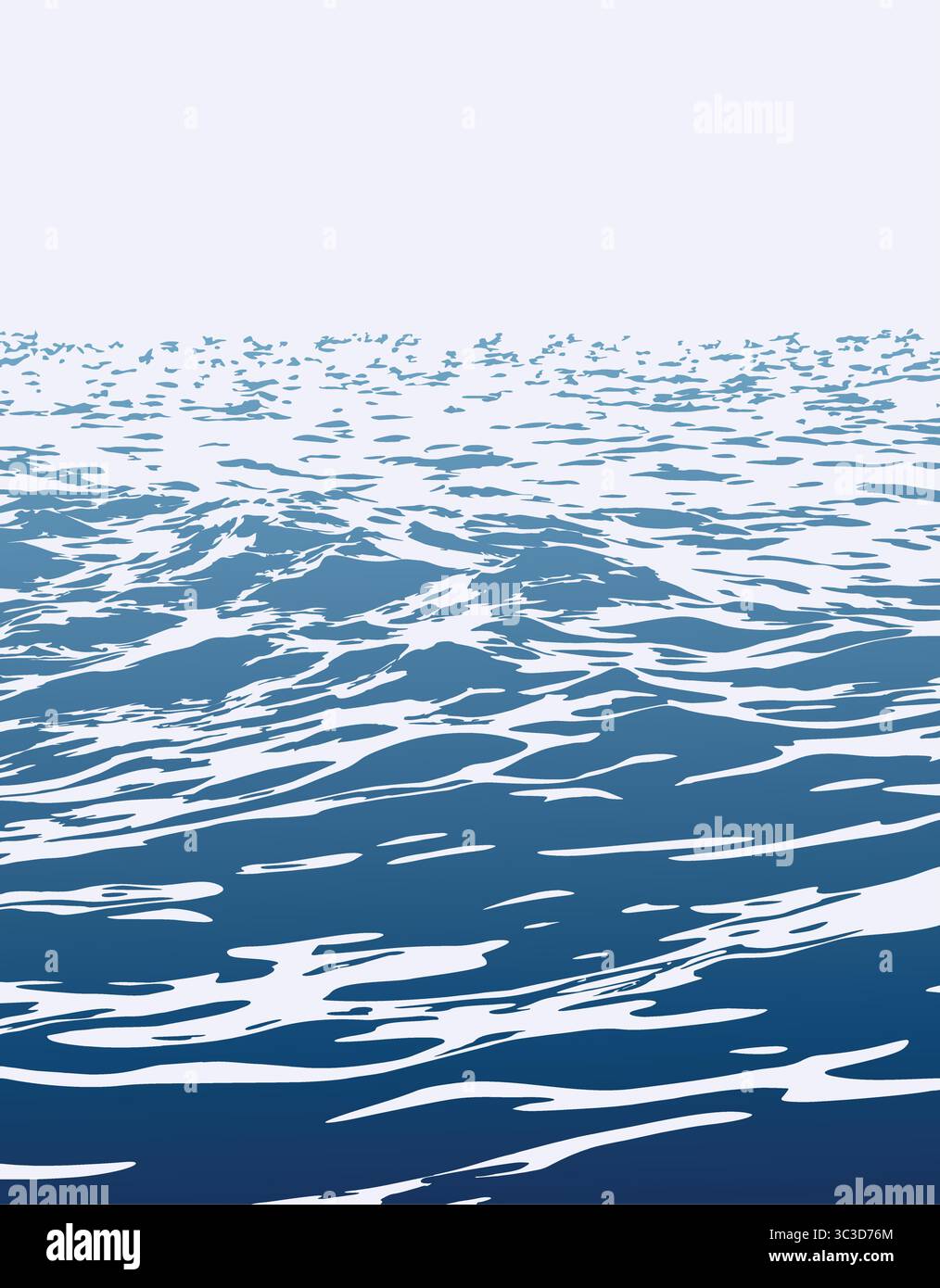 Sea landscape with big waves. Stock Vector