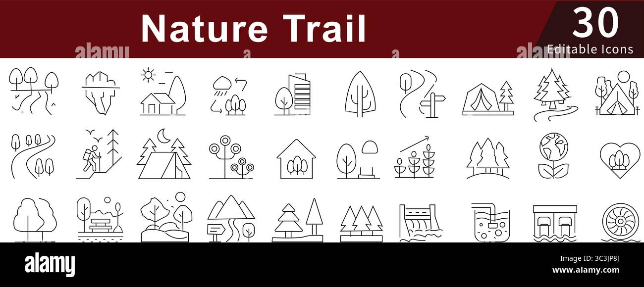 Park trail guide Stock Vector Images - Alamy