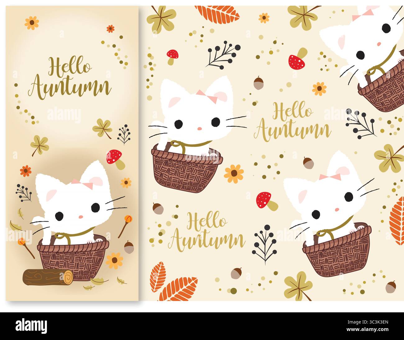 Autumn letter blank paper Stock Vector Images - Alamy